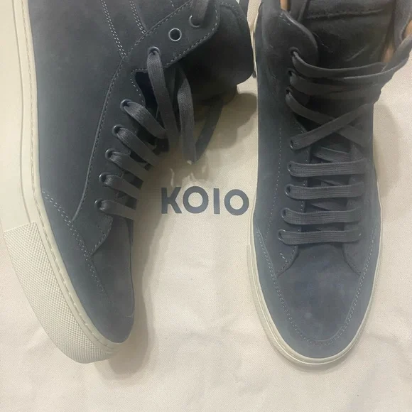 Kolo Italy Gray Suede Lace Up High Top Shoes Mens Size US 9 EUR 42 - Picture 2 of 14